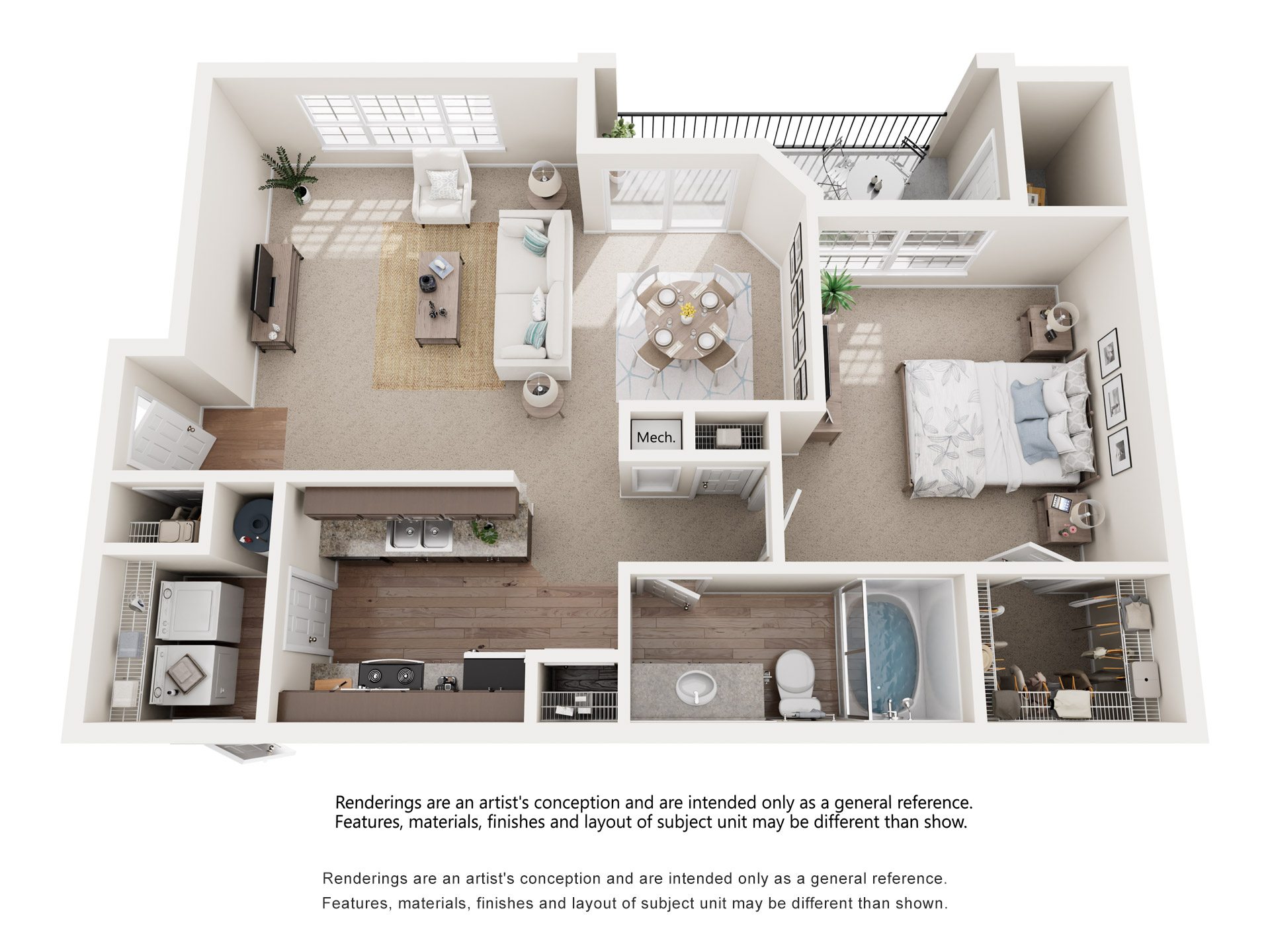 Floor plan layout diagram for 1C